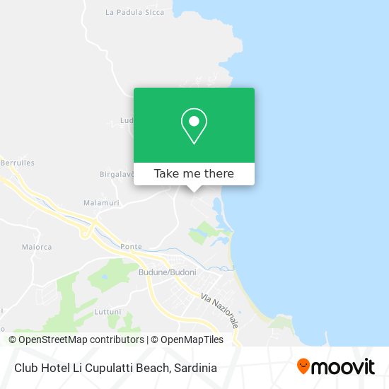 Club Hotel Li Cupulatti Beach map