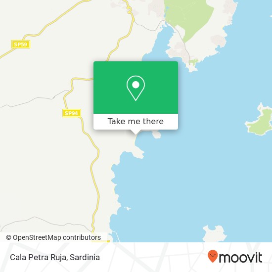 Cala Petra Ruja map