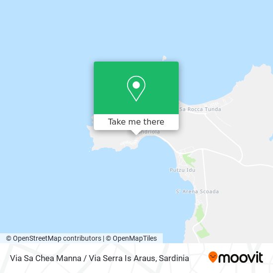 Via Sa Chea Manna / Via Serra Is Araus map