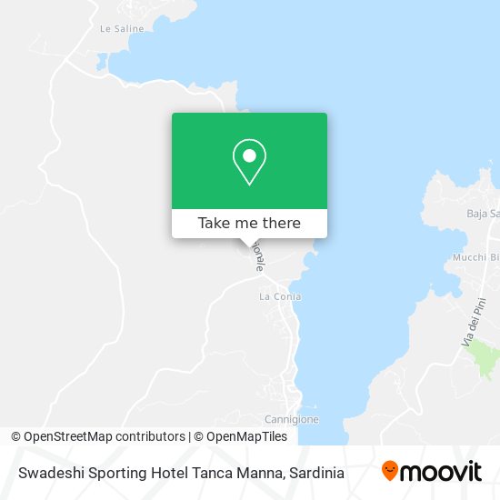 Swadeshi Sporting Hotel Tanca Manna map