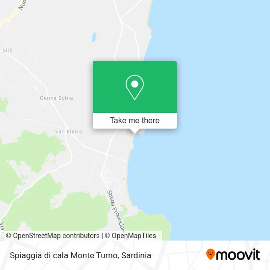 Spiaggia di cala Monte Turno map