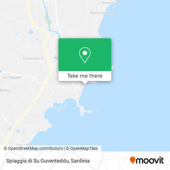 Spiaggia di Su Guventeddu map