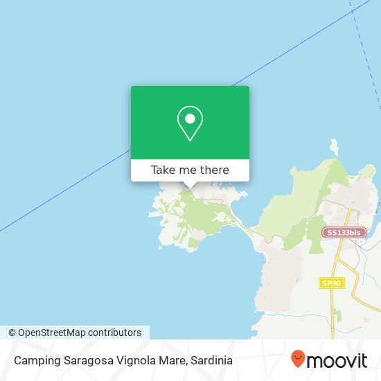 Camping Saragosa Vignola Mare map