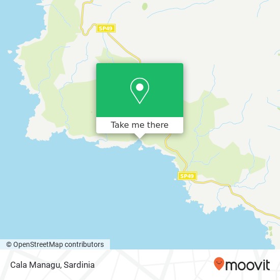 Cala Managu map