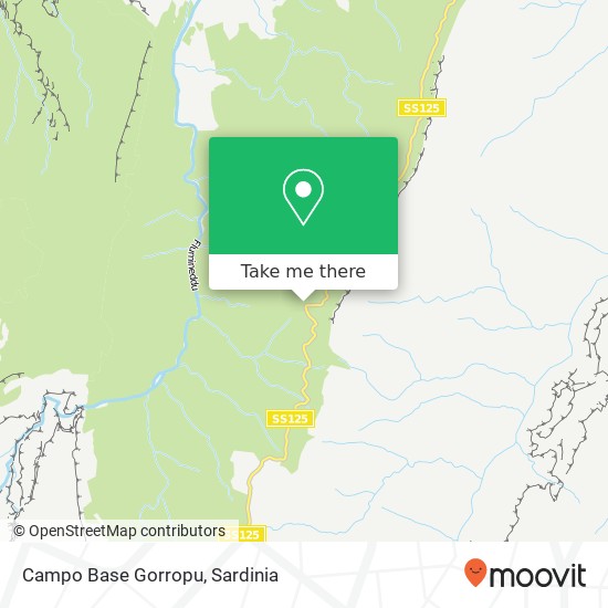 Campo Base Gorropu map