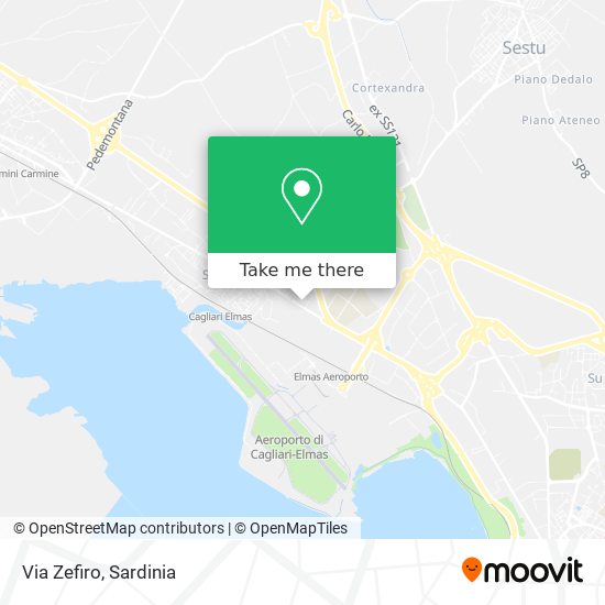 Via Zefiro map