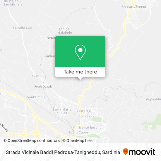 Strada Vicinale Baddi Pedrosa-Tanigheddu map