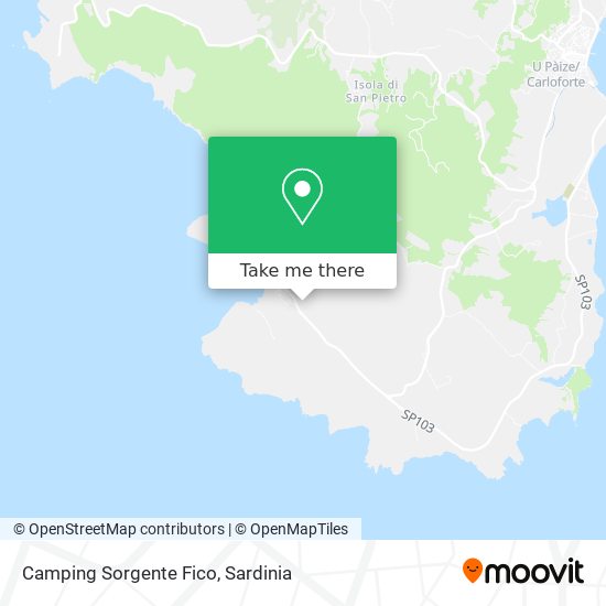 Camping Sorgente Fico map