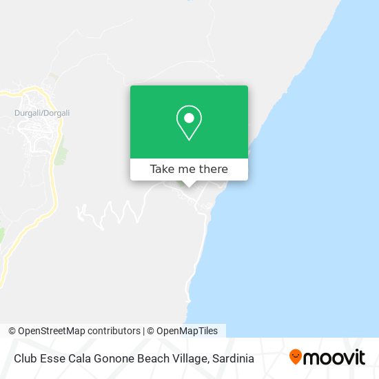 Club Esse Cala Gonone Beach Village map