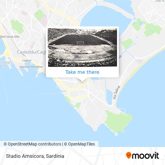 Stadio Amsicora map