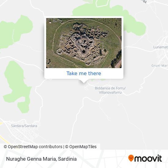 Nuraghe Genna Maria map