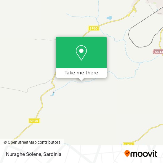 Nuraghe Solene map