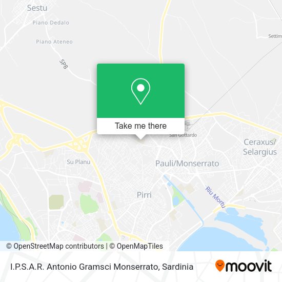 I.P.S.A.R. Antonio Gramsci Monserrato map