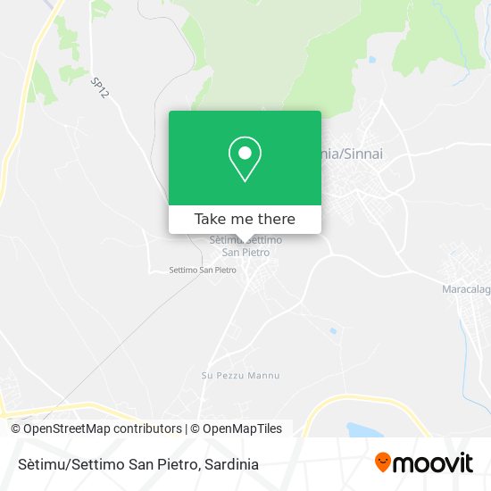 Sètimu/Settimo San Pietro map