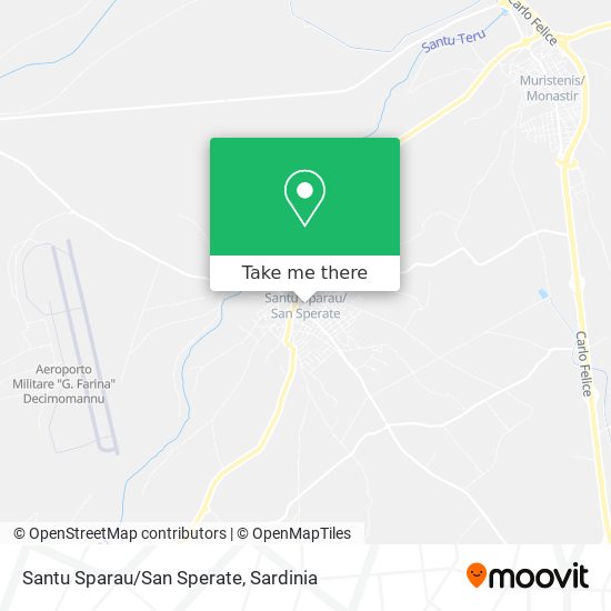 Santu Sparau/San Sperate map