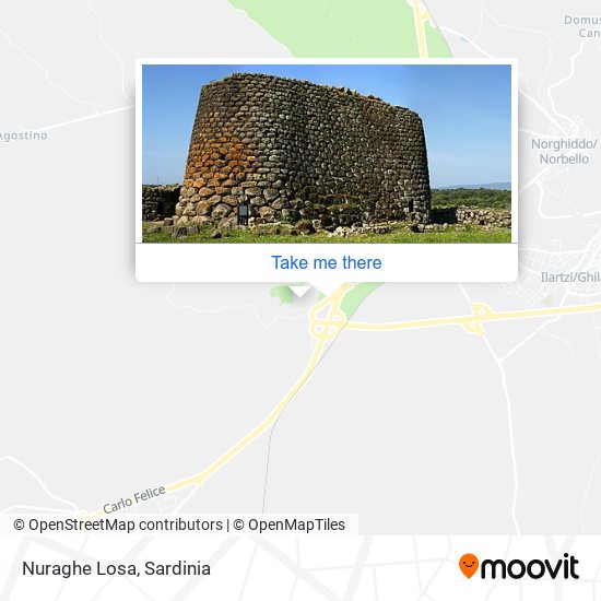 Nuraghe Losa map