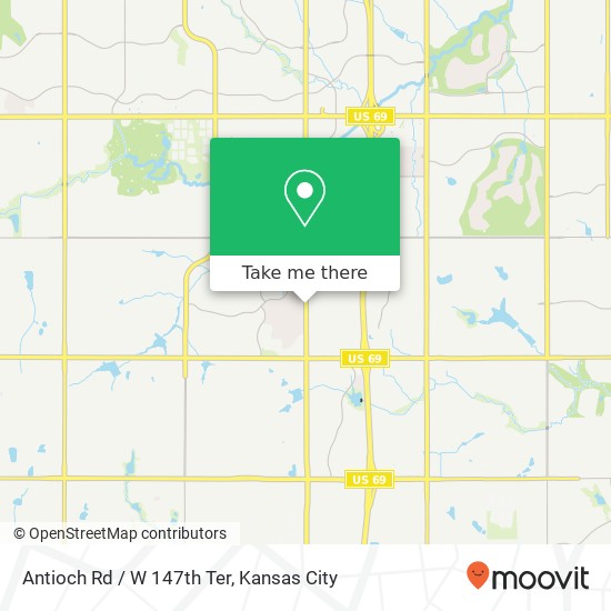 Antioch Rd / W 147th Ter map