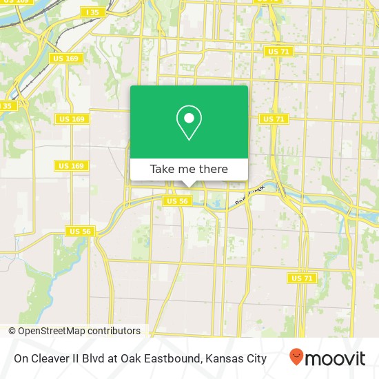 Mapa de On Cleaver II Blvd at Oak Eastbound