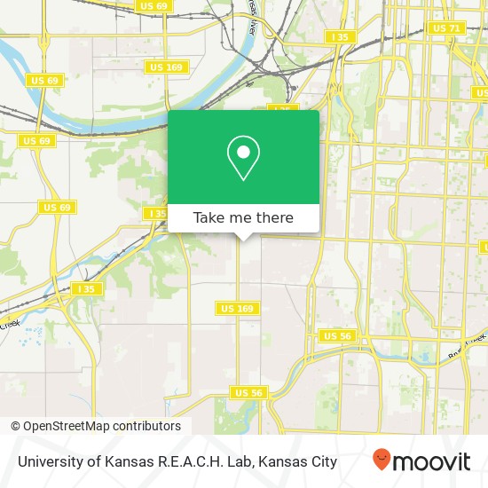 University of Kansas R.E.A.C.H. Lab map