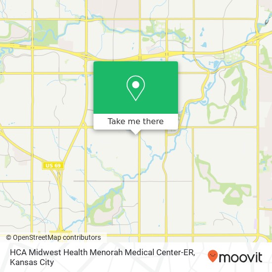 HCA Midwest Health Menorah Medical Center-ER map