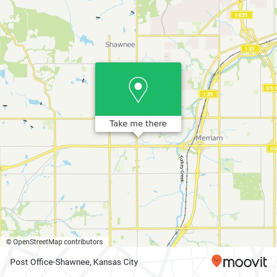 Post Office-Shawnee map