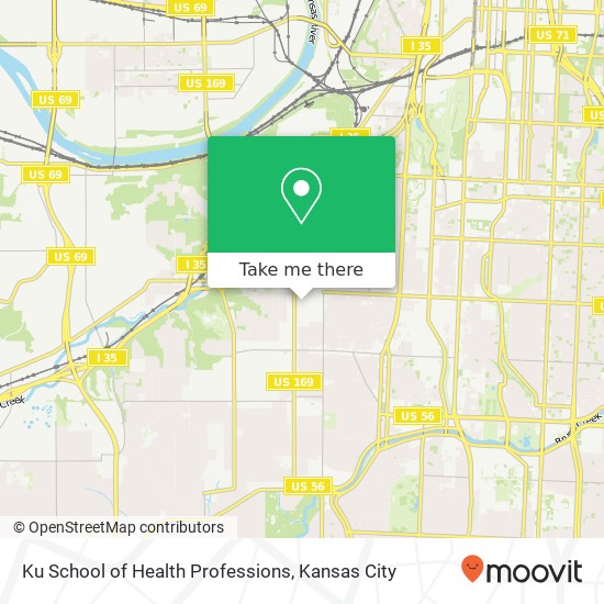 Ku School of Health Professions map