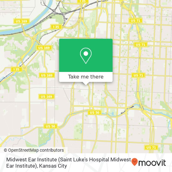 Midwest Ear Institute (Saint Luke's Hospital Midwest Ear Institute) map