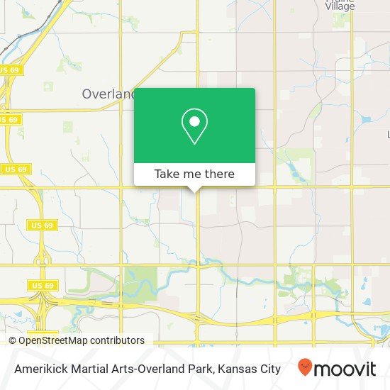 Mapa de Amerikick Martial Arts-Overland Park