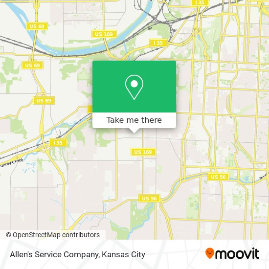 Allen's Service Company map