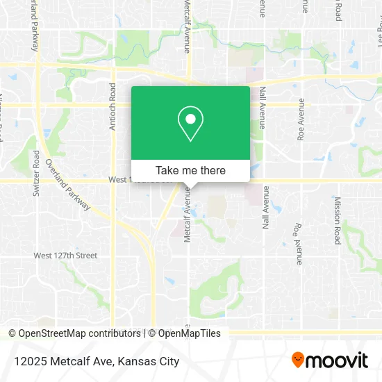 12025 Metcalf Ave map