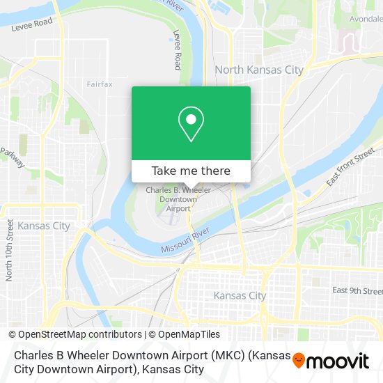 Charles B Wheeler Downtown Airport (MKC) (Kansas City Downtown Airport) map