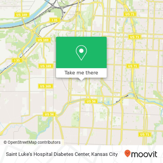 Saint Luke's Hospital Diabetes Center map