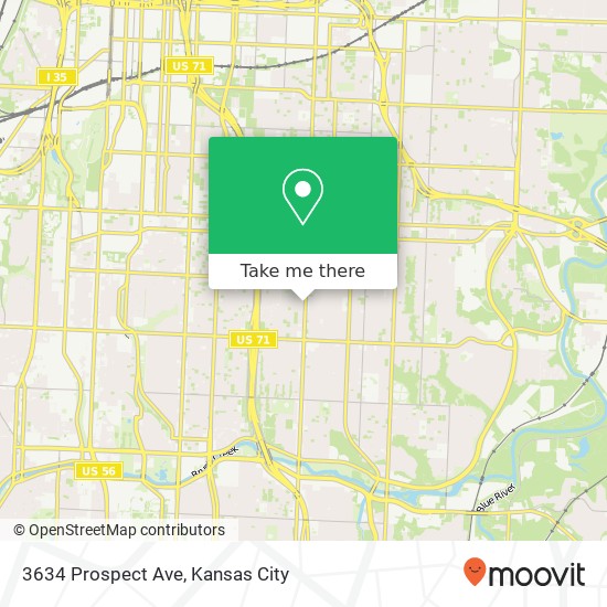 Mapa de 3634 Prospect Ave