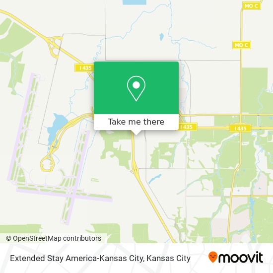 Mapa de Extended Stay America-Kansas City