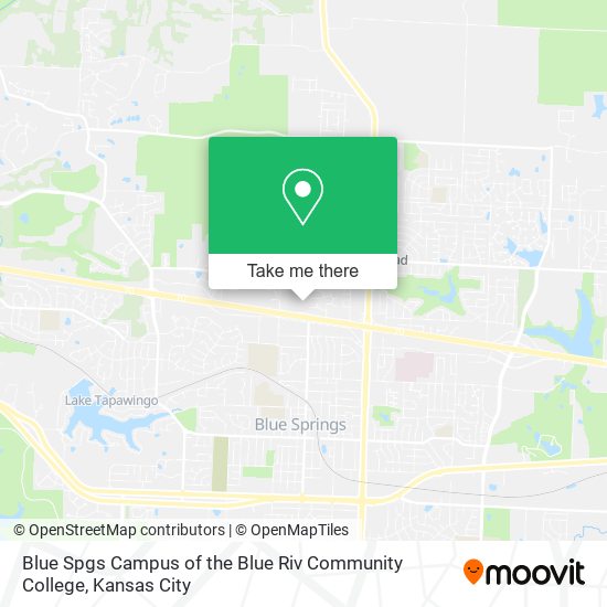 Blue Spgs Campus of the Blue Riv Community College map