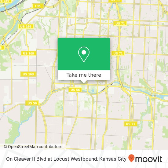 Mapa de On Cleaver II Blvd at Locust Westbound