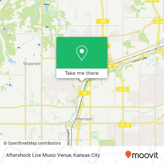 Mapa de Aftershock Live Music Venue