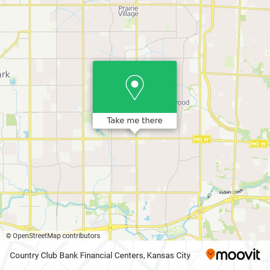 Country Club Bank Financial Centers map