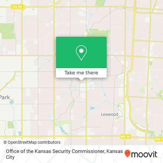 Office of the Kansas Security Commissioner map