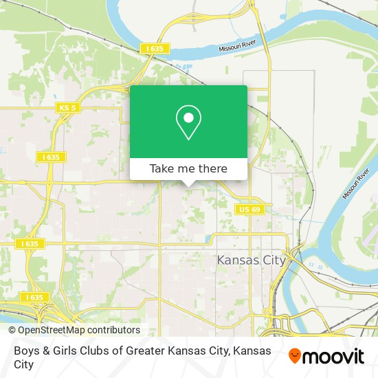 Mapa de Boys & Girls Clubs of Greater Kansas City