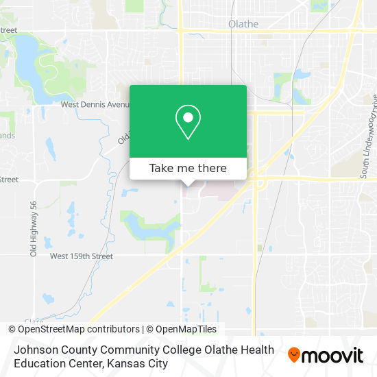 Mapa de Johnson County Community College Olathe Health Education Center