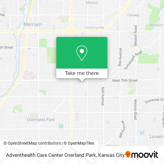 Mapa de Adventhealth Care Center Overland Park