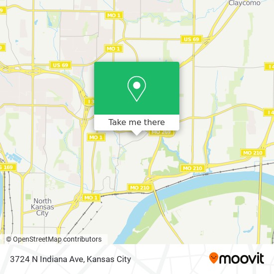 Mapa de 3724 N Indiana Ave
