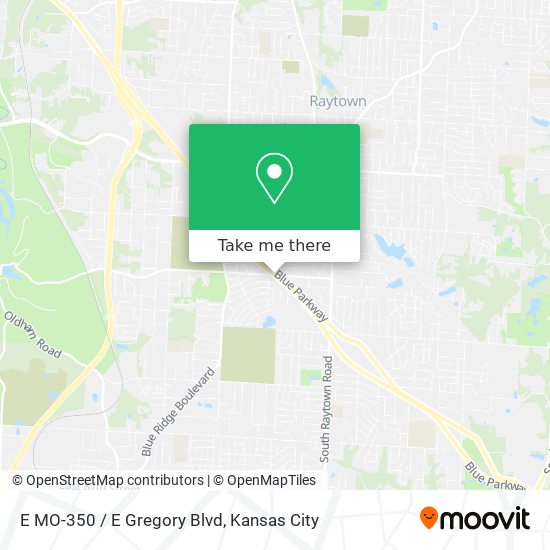 E MO-350 / E Gregory Blvd map
