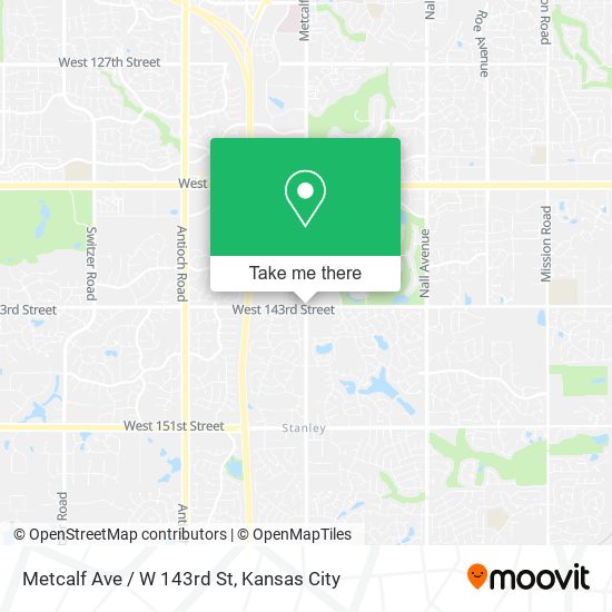 Metcalf Ave / W 143rd St map