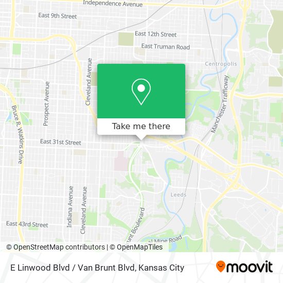 E Linwood Blvd / Van Brunt Blvd map