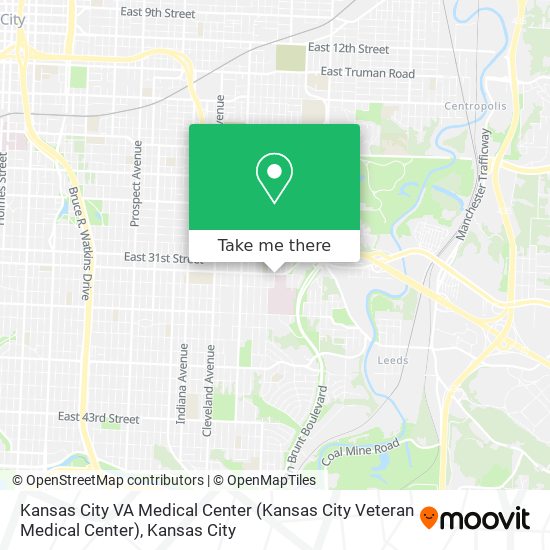 Kansas City VA Medical Center map