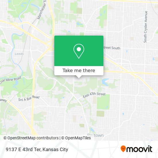 Mapa de 9137 E 43rd Ter