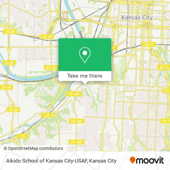 Aikido School of Kansas City-USAF map