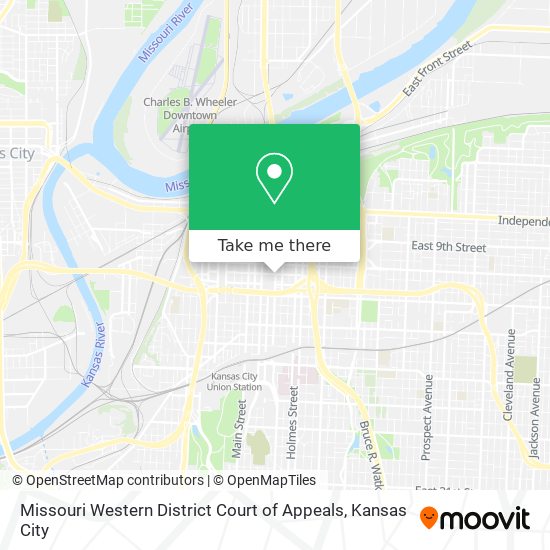Mapa de Missouri Western District Court of Appeals